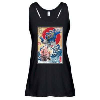 Retro Japanese Robot Soundwave Art Ladies Essential Flowy Tank