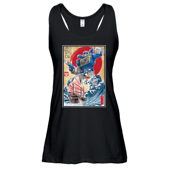 Retro Japanese Robot Soundwave Art Ladies Essential Flowy Tank