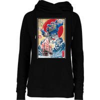 Retro Japanese Robot Soundwave Art Womens Funnel Neck Pullover Hood