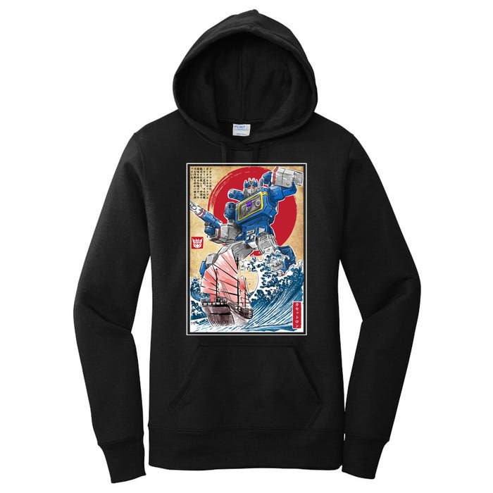 Retro Japanese Robot Soundwave Art Women's Pullover Hoodie