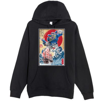 Retro Japanese Robot Soundwave Art Premium Pullover Hoodie