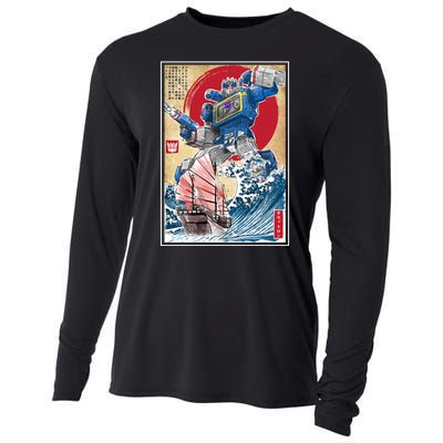 Retro Japanese Robot Soundwave Art Cooling Performance Long Sleeve Crew