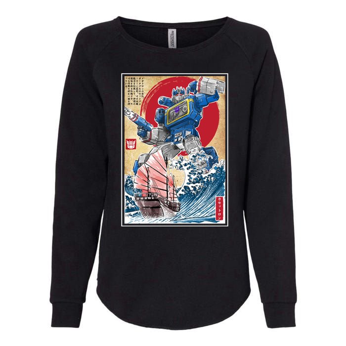 Retro Japanese Robot Soundwave Art Womens California Wash Sweatshirt