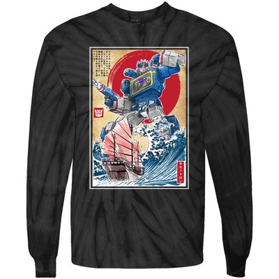 Retro Japanese Robot Soundwave Art Tie-Dye Long Sleeve Shirt