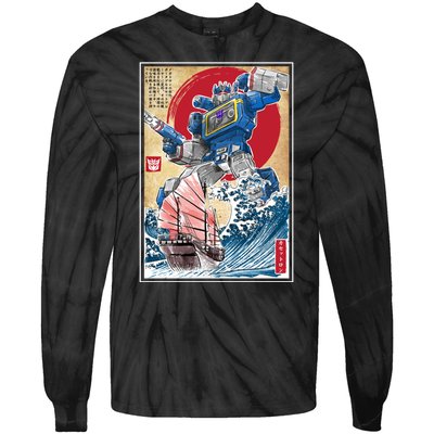 Retro Japanese Robot Soundwave Art Tie-Dye Long Sleeve Shirt