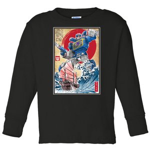 Retro Japanese Robot Soundwave Art Toddler Long Sleeve Shirt