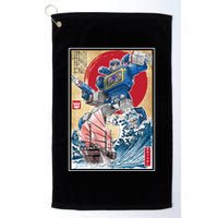 Retro Japanese Robot Soundwave Art Golf Towel