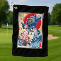 Retro Japanese Robot Soundwave Art Golf Towel