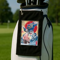 Retro Japanese Robot Soundwave Art Golf Towel