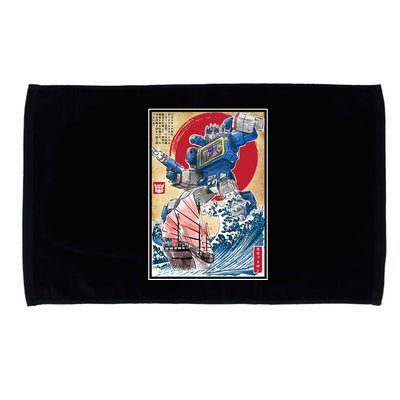 Retro Japanese Robot Soundwave Art Microfiber Hand Towel