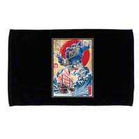 Retro Japanese Robot Soundwave Art Microfiber Hand Towel