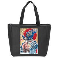 Retro Japanese Robot Soundwave Art Zip Tote Bag