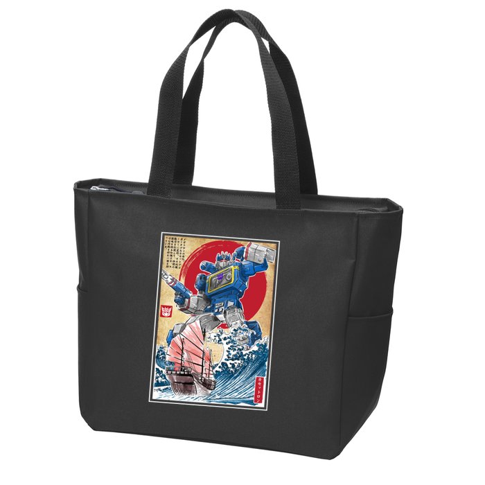 Retro Japanese Robot Soundwave Art Zip Tote Bag