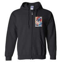 Retro Japanese Robot Soundwave Art Full Zip Hoodie