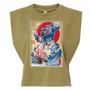 Retro Japanese Robot Soundwave Art Garment-Dyed Women's Muscle Tee