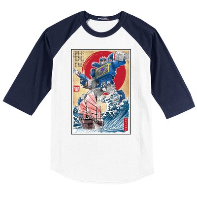 Retro Japanese Robot Soundwave Art Baseball Sleeve Shirt