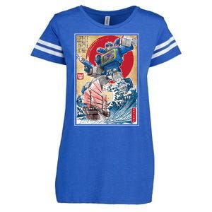 Retro Japanese Robot Soundwave Art Enza Ladies Jersey Football T-Shirt