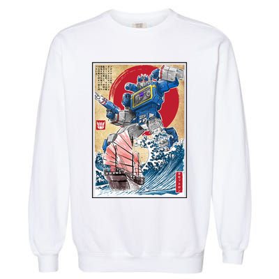 Retro Japanese Robot Soundwave Art Garment-Dyed Sweatshirt