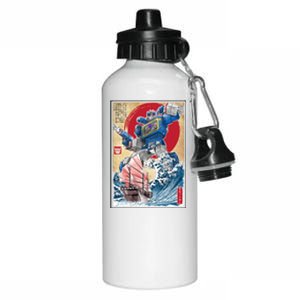 Retro Japanese Robot Soundwave Art Aluminum Water Bottle