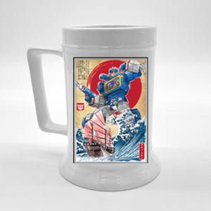 Retro Japanese Robot Soundwave Art Beer Stein