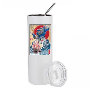 Retro Japanese Robot Soundwave Art Stainless Steel Tumbler