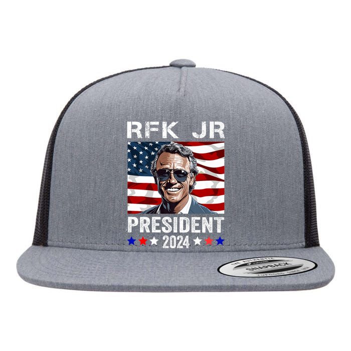 RFK Jr Robert F Kennedy For President 2024 Flat Bill Trucker Hat