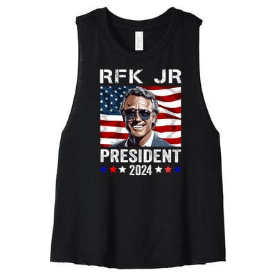 RFK Jr Robert F Kennedy For President 2024 Women's Racerback Cropped Tank