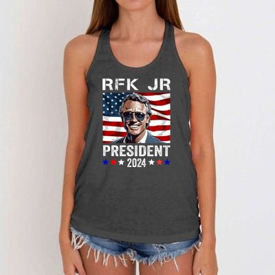 RFK Jr Robert F Kennedy For President 2024 Women's Knotted Racerback Tank