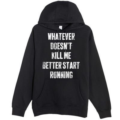 Running Jogging Runner Marathon Gift Premium Pullover Hoodie