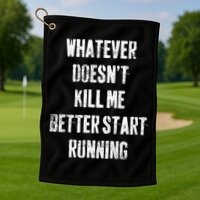 Running Jogging Runner Marathon Gift Golf Towel