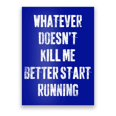 Running Jogging Runner Marathon Gift Poster