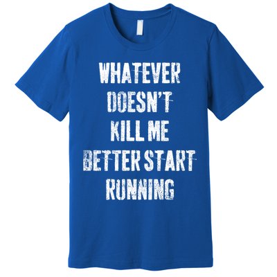Running Jogging Runner Marathon Gift Premium T-Shirt