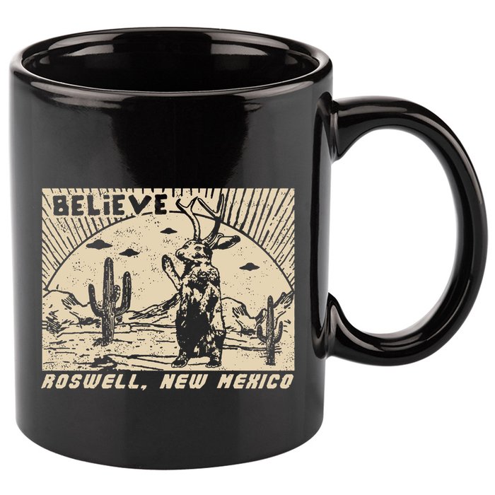 Roswell Jackalope 11oz C Handle Ceramic Mug