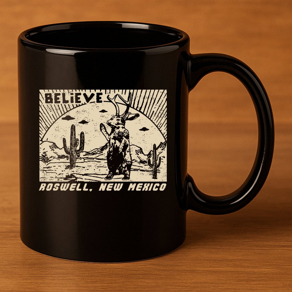 Roswell Jackalope 11oz C Handle Ceramic Mug