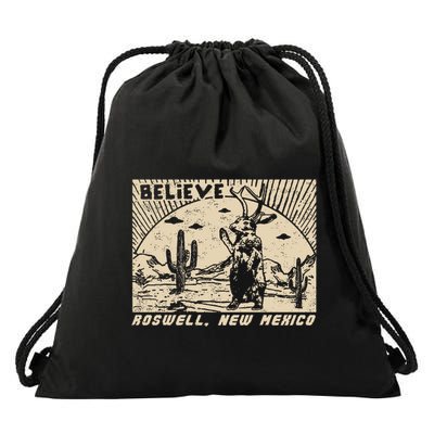 Roswell Jackalope Drawstring Bag