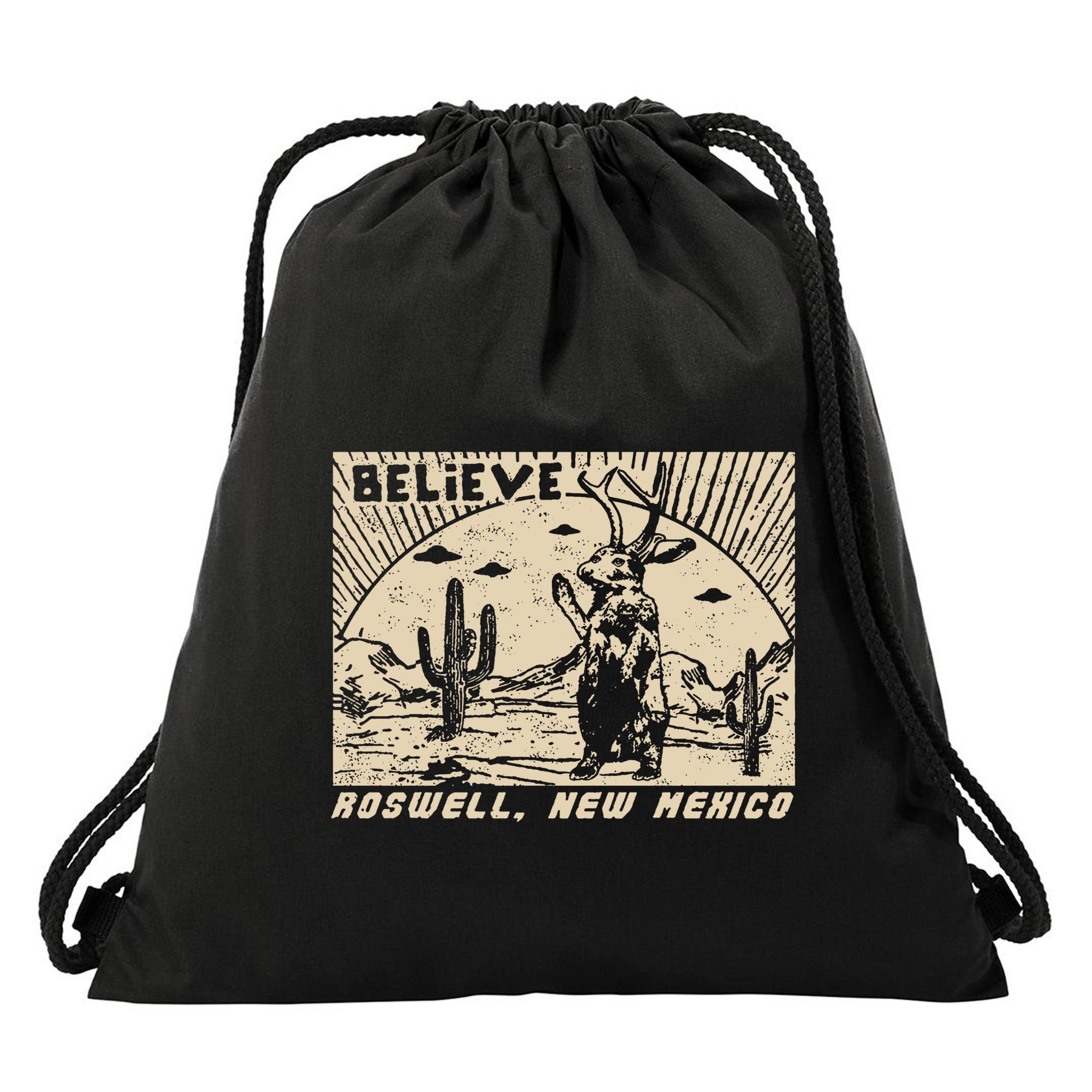 Roswell Jackalope Drawstring Bag