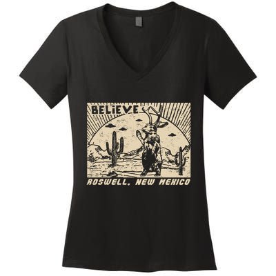 Roswell Jackalope Women's V-Neck T-Shirt