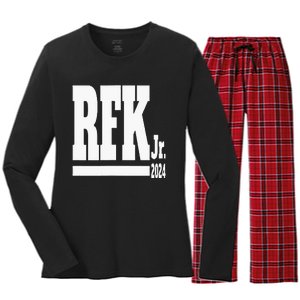 Rfk Jr. Robert F. Kennedy 2024 Women's Long Sleeve Flannel Pajama Set 