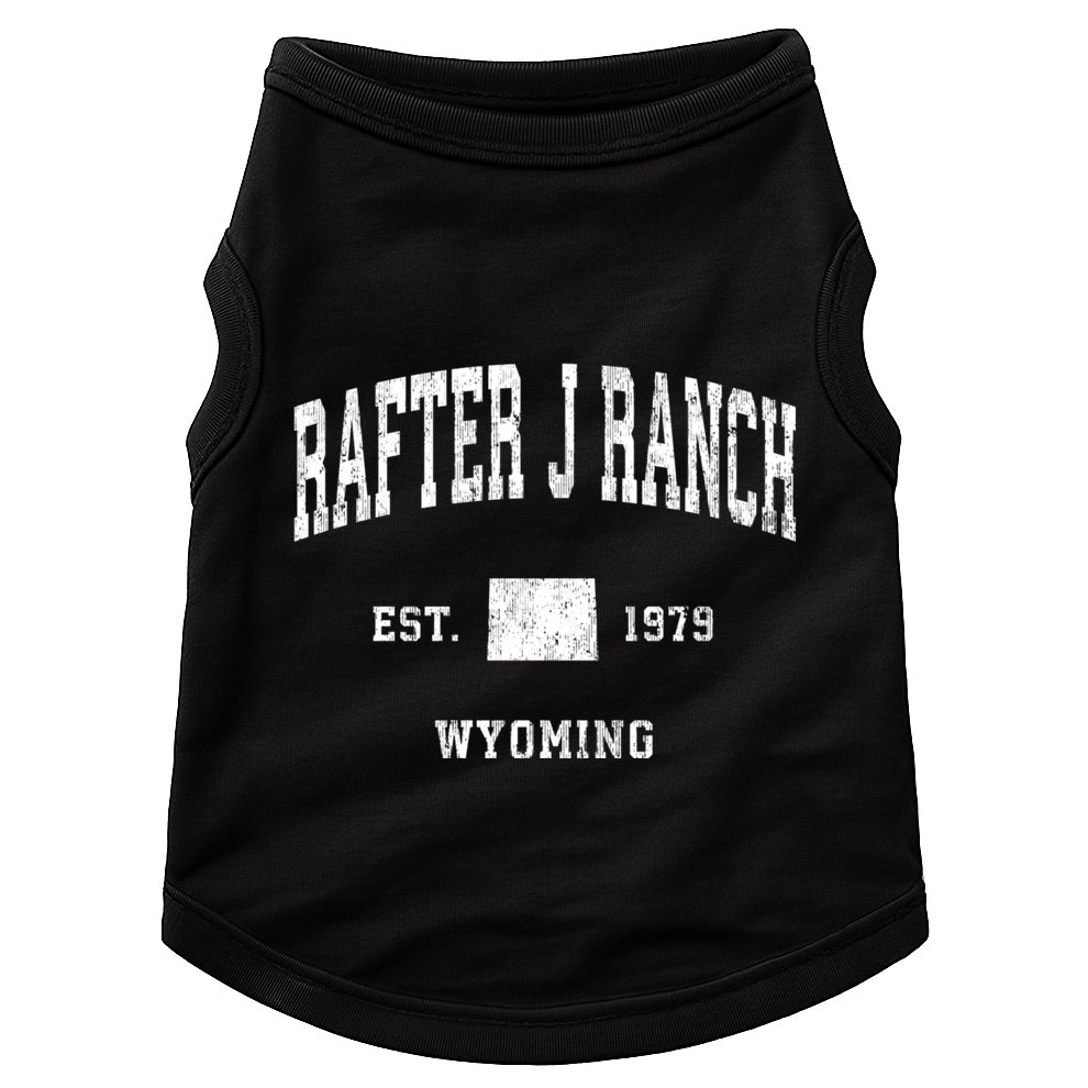 Rafter J Ranch Wyoming Wy Vintage Athletic Sports Doggie Tank