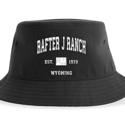 Rafter J Ranch Wyoming Wy Vintage Athletic Sports Sustainable Bucket Hat