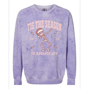 Radiate Joy Rad Tech Radiologist Christmas Xray Skeleton Colorblast Crewneck Sweatshirt