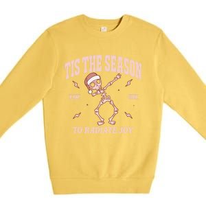 Radiate Joy Rad Tech Radiologist Christmas Xray Skeleton Premium Crewneck Sweatshirt