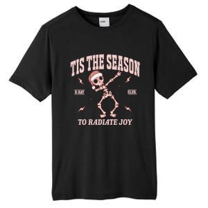 Radiate Joy Rad Tech Radiologist Christmas Xray Skeleton Tall Fusion ChromaSoft Performance T-Shirt