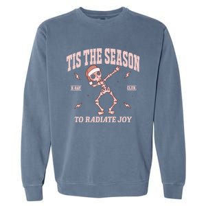 Radiate Joy Rad Tech Radiologist Christmas Xray Skeleton Garment-Dyed Sweatshirt