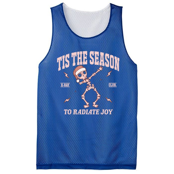 Radiate Joy Rad Tech Radiologist Christmas Xray Skeleton Mesh Reversible Basketball Jersey Tank