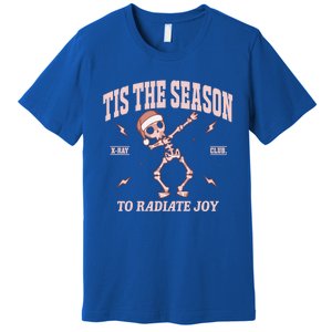 Radiate Joy Rad Tech Radiologist Christmas Xray Skeleton Premium T-Shirt