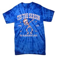 Radiate Joy Rad Tech Radiologist Christmas Xray Skeleton Tie-Dye T-Shirt