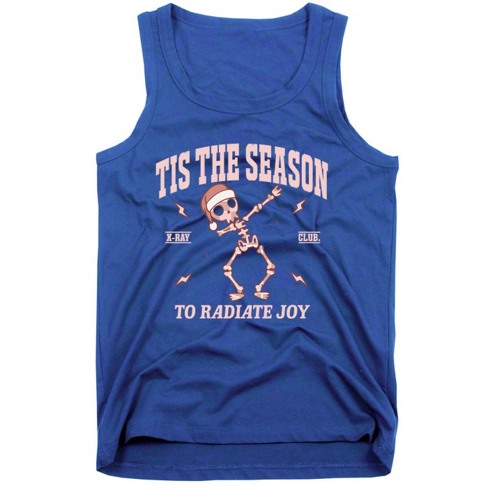 Radiate Joy Rad Tech Radiologist Christmas Xray Skeleton Tank Top