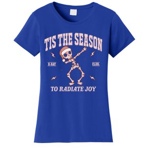 Radiate Joy Rad Tech Radiologist Christmas Xray Skeleton Women's T-Shirt