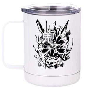 Retro Japanese Samurai 12 oz Stainless Steel Tumbler Cup